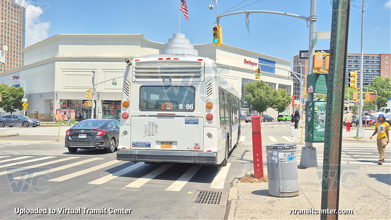 MTA New York City 8086 on the Q38
Rear view
