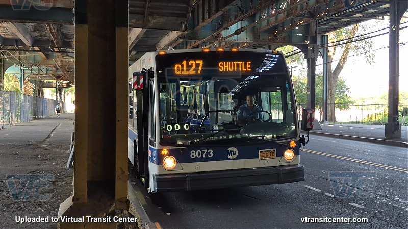 MTA New York City 8073 on the Q127 Dragon Boat Shuttle 
Route Q127 Dragon Boat Shuttle
