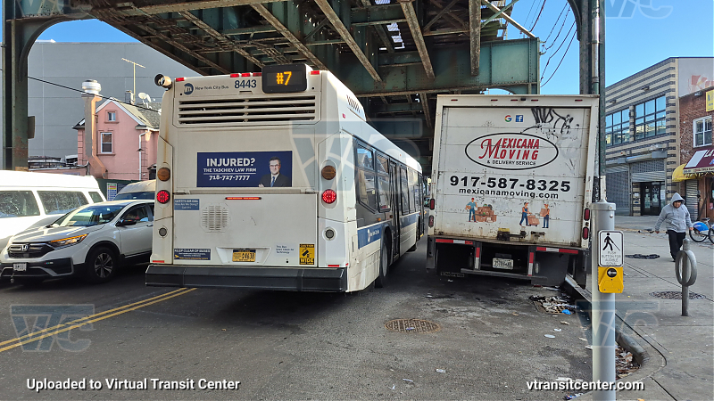 2015 Nova LFS #8443 on the T324 7 train shuttle
2015 Nova LFS #8443 on the T324 7 train shuttle
