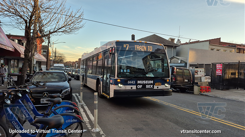 2015 Nova LFS #8443 on the T324 7 train shuttle
2015 Nova LFS #8443 on the T324 7 train shuttle
