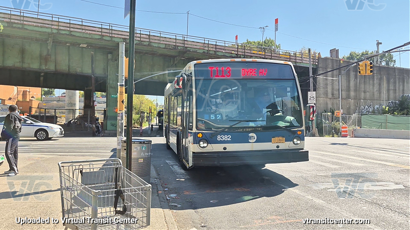 New York City Transit #8382 on the T113 5 shuttle 
New York City Transit #8382 on the T113 5 shuttle 
