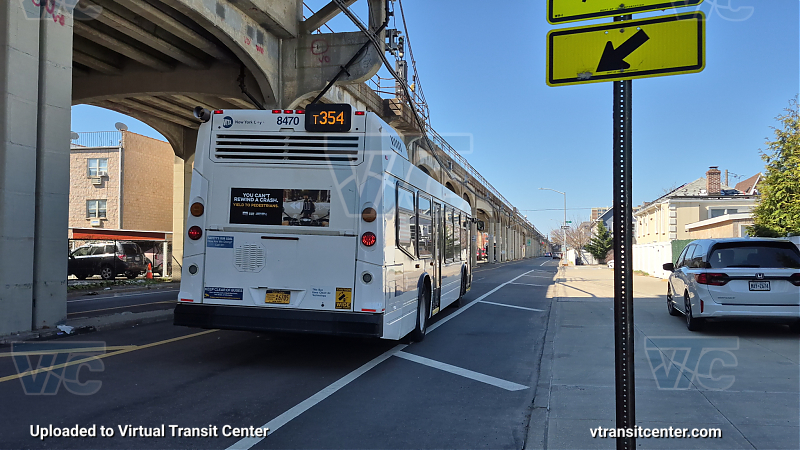 New York City Transit #8470 on the T354 A shuttle 
New York City Transit #8470 on the T354 A shuttle 
