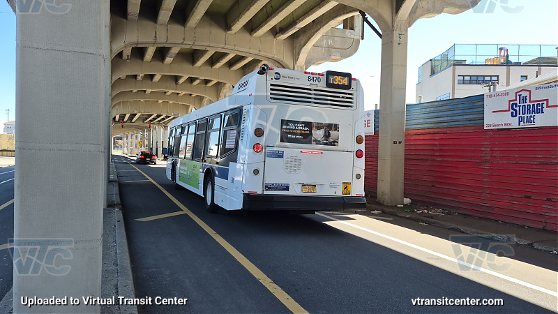 New York City Transit #8470 on the T354 A shuttle 
New York City Transit #8470 on the T354 A shuttle 
