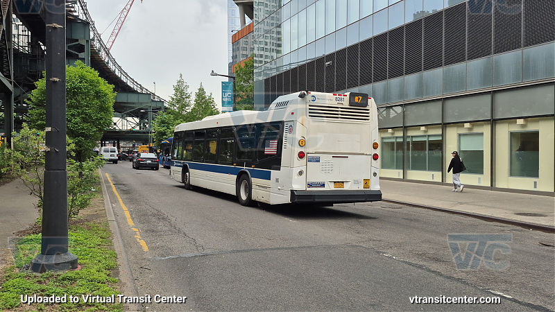 New York City Transit #8281 on the T320 7 shuttle 
New York City Transit #8281 on the T320 7 shuttle 
