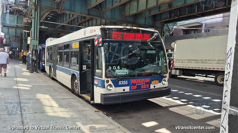 New York City Transit #8355 on the T324 7 shuttle 
New York City Transit #8355 on the T324 7 shuttle 
