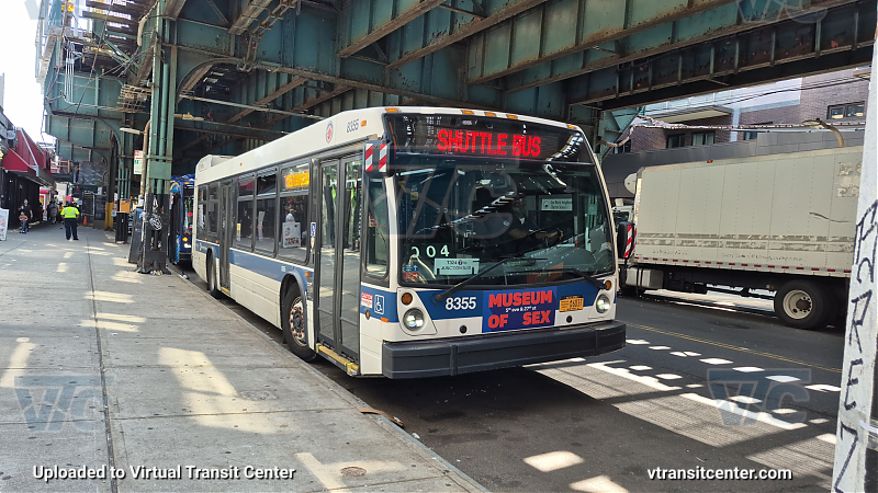 New York City Transit #8355 on the T324 7 shuttle 
New York City Transit #8355 on the T324 7 shuttle 
