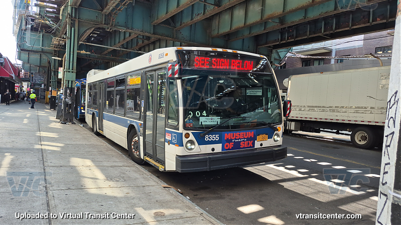 New York City Transit #8355 on the T324 7 shuttle 
New York City Transit #8355 on the T324 7 shuttle 

