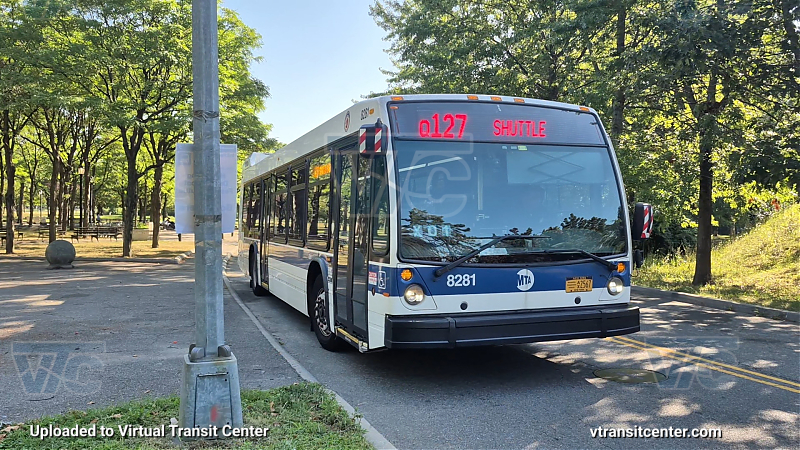 MTA New York City 8281 on the Q127 Dragon Boat Shuttle
2015 Nova LFS #8281 on the Q127 Dragon Boat Shuttle
