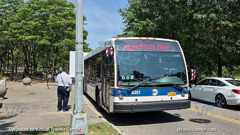 MTA New York City 8351 on the Q127 Dragon Boat Shuttle 
2015 Nova LFS #8351 on the Q127 Dragon Boat Shuttle 
