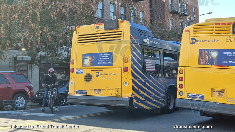 New York City Transit Bus #8645 on the T113 5 shuttle 
New York City Transit Bus #8645 on the T113 5 shuttle 
