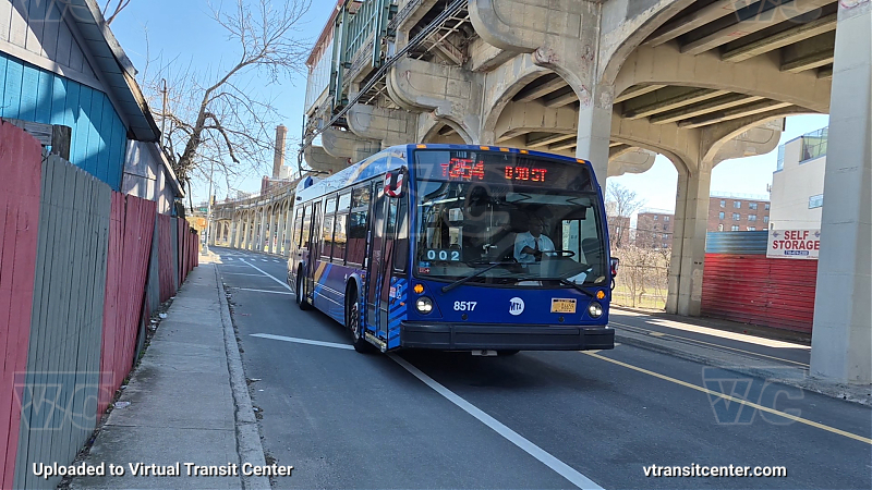 New York City Transit Bus #8517 on the T354 A shuttle 
New York City Transit Bus #8517 on the T354 A shuttle 
