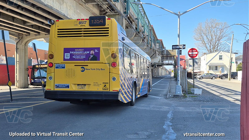 New York City Transit Bus #8517 on the T354 A shuttle 
New York City Transit Bus #8517 on the T354 A shuttle 
