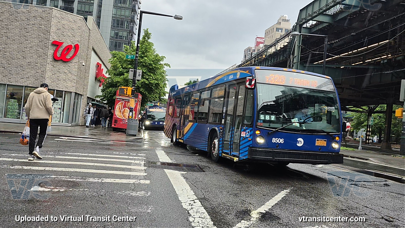 New York City Transit Bus #8506 on the T320 7 shuttle 
New York City Transit Bus #8506 on the T320 7 shuttle 
