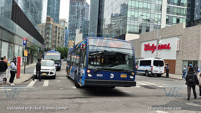 New York City Transit Bus #8524 on the T323 7 shuttle 
New York City Transit Bus #8524 on the T323 7 shuttle 
