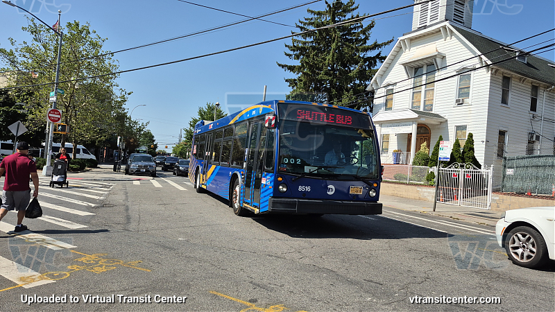New York City Transit Bus #8518 on the T324 7 shuttle 
New York City Transit Bus #8518 on the T324 7 shuttle 
