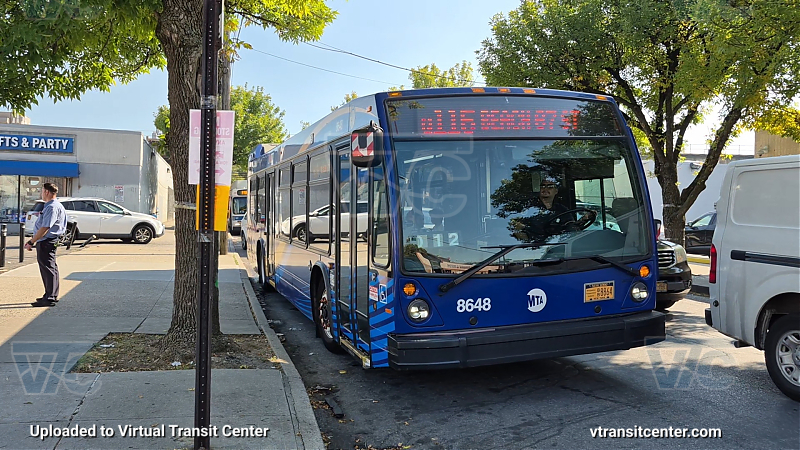 New York City Transit Bus #8648 on the Q116 A shuttle 
New York City Transit Bus #8648 on the Q116 A shuttle 
