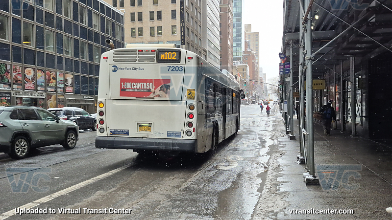 New York City Transit #7203 on the M102
New York City Transit #7203 on the M102
