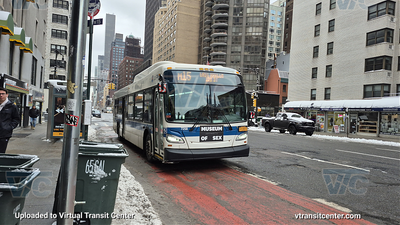 New York City Transit #7258 on the M15 Local
New York City Transit #7258 on the M15 Local
