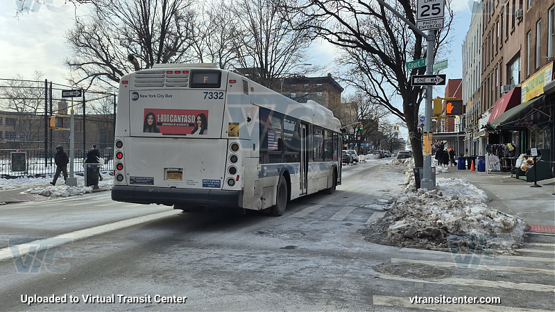 2015 NFI XD40 #7332 on the T475 F/G train shuttle
2015 NFI XD40 #7332 on the T475 F/G train shuttle
