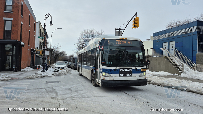 2015 NFI XD40 #7332 on the T475 F/G train shuttle
2015 NFI XD40 #7332 on the T475 F/G train shuttle
