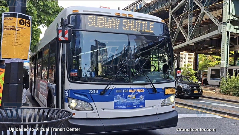 2015 NFI XD40 #7316 on the N shuttle 
2015 NFI XD40 #7316 on the N shuttle 
