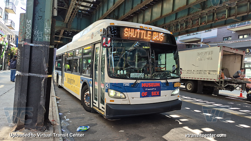 New York City Transit #7392 on the T324 7 shuttle 
New York City Transit #7392 on the T324 7 shuttle 
