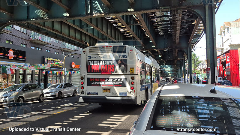 New York City Transit #7392 on the T324 7 shuttle 
New York City Transit #7392 on the T324 7 shuttle 
