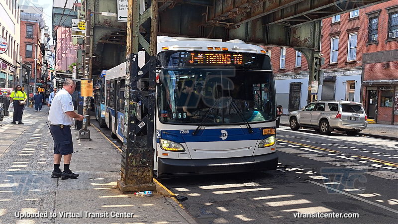 MTA New York City 7256 on the J/M shuttle 
2015 NFI XD40 #7256 on the J/M shuttle 
