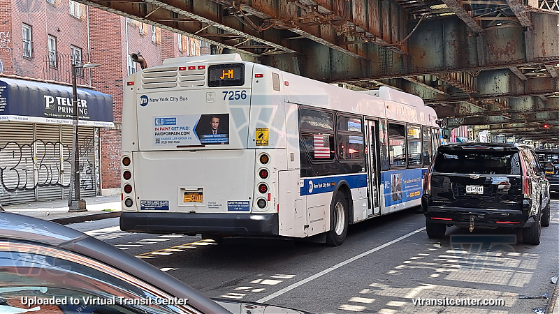 MTA New York City 7256 on the J/M shuttle 
2015 NFI XD40 #7256 on the J/M shuttle 
