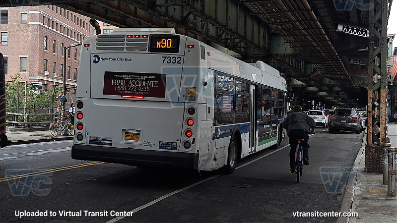 MTA New York City 7332 on the B107 M shuttle 
2015 NFI XD40 #7332 on the B107 M shuttle 

