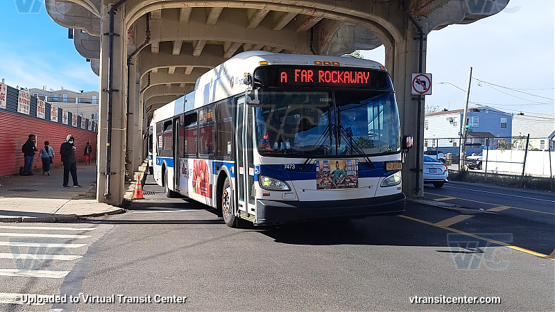 MTA New York City 7473 on the A shuttle 
2015 NFI XD40 #7473 on the A shuttle 
