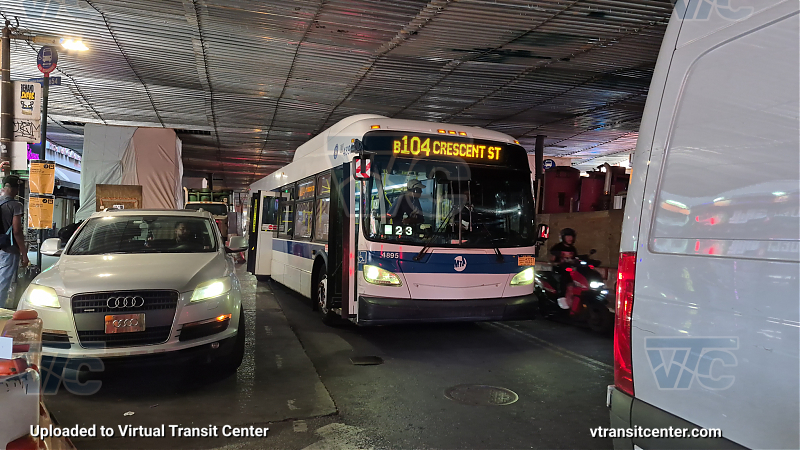 2011 NFI XD40 #4895 on the B104 J shuttle
2011 NFI XD40 #4895 on the B104 J shuttle
