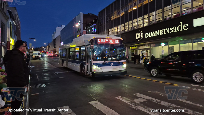 MTA New York City 7478 on the T321 7 shuttle 
2015 NFI XD40 #7478 on the T321 7 shuttle 
