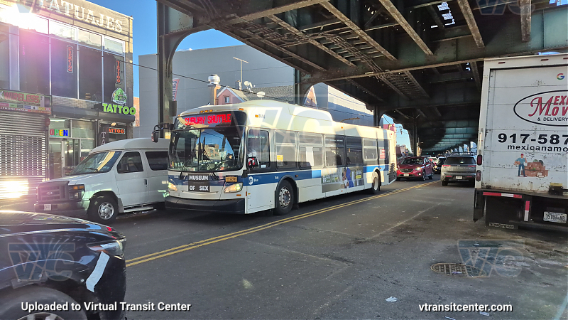 MTA New York City 7444 on the T324 7 shuttle
2015 NFI XD40 #7444 on the T324 7 shuttle
