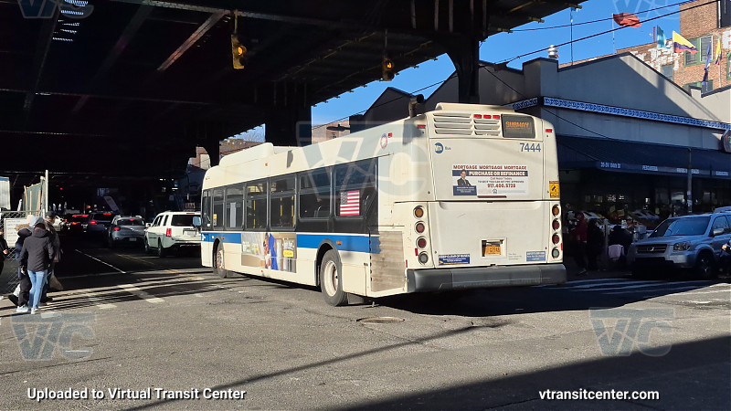 MTA New York City 7444 on the T324 7 shuttle
2015 NFI XD40 #7444 on the T324 7 shuttle
