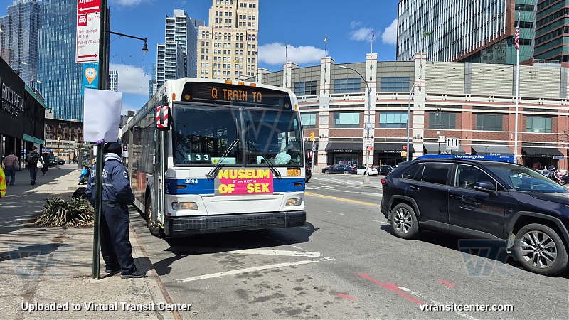 MTA New York City 4694 on the Q91 Q shuttle 
2010 Orion 7 NG #4694 on the Q91 Q shuttle 
