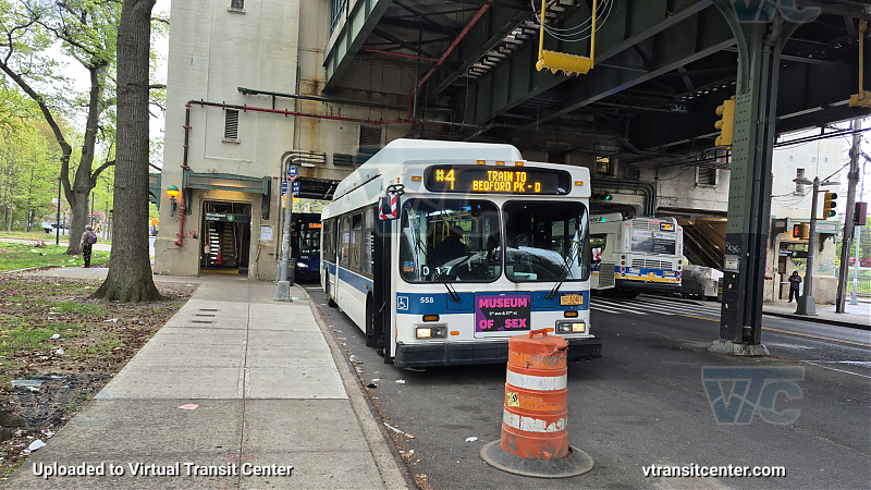 MTA New York City 558 on the 4 shuttle 
2012 NFI C40LF #558 on the 4 shuttle 
