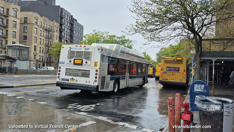 MTA New York City 347 on the 4 shuttle 
2012 NFI C40LF #347 on the 4 shuttle 
