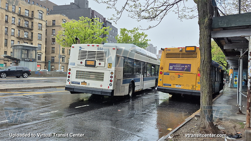 MTA New York City 558 on the 4 shuttle 
2012 NFI C40LF #558 on the 4 shuttle 
