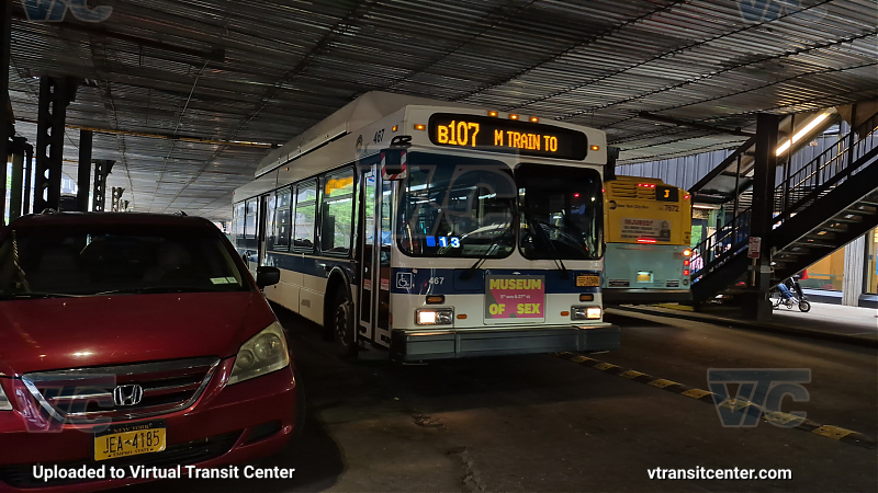 MTA New York City 467 on the B107 M shuttle 
2012 NFI C40LF #467 on the B107 M shuttle 

