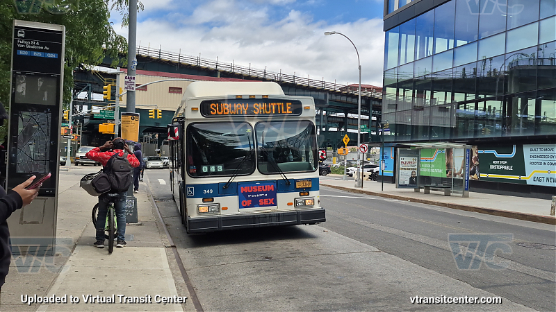 MTA New York City 349 on the T426 L shuttle 
2012 NFI C40LF #349 on the T426 L shuttle 
