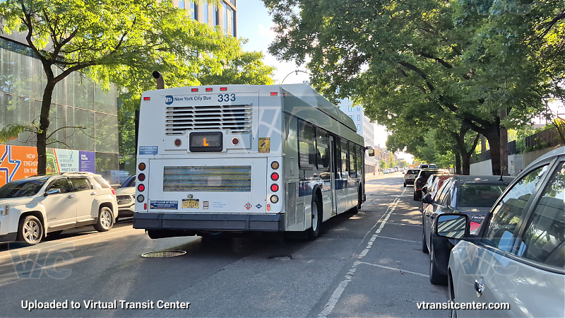 MTA New York City 333 on the T426 L shuttle 
2012 NFI C40LF #333 on the T426 L shuttle 
