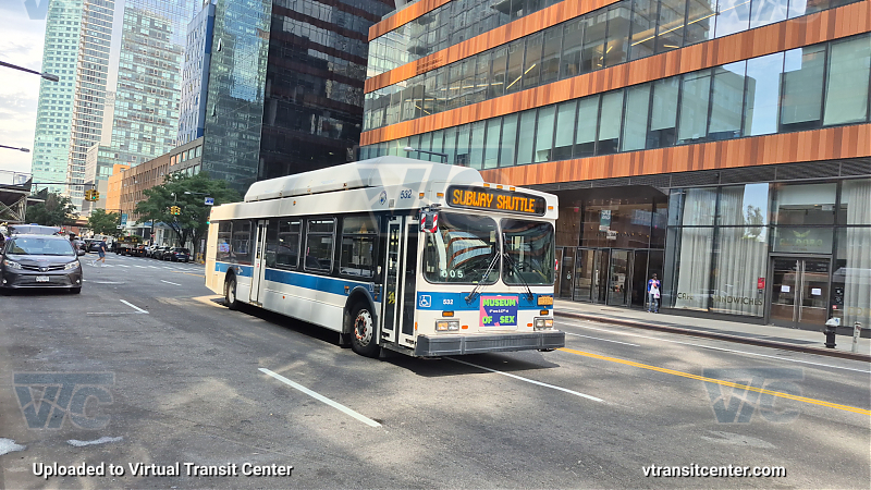 MTA New York City 532 on the T403 G shuttle 
2012 NFI C40LF #532 on the T403 G shuttle 
