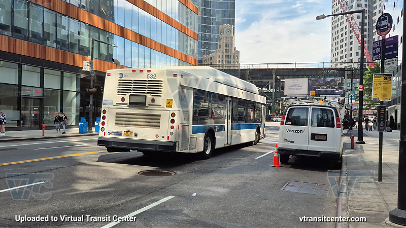 MTA New York City 532 on the T403 G shuttle 
2012 NFI C40LF #532 on the T403 G shuttle 
