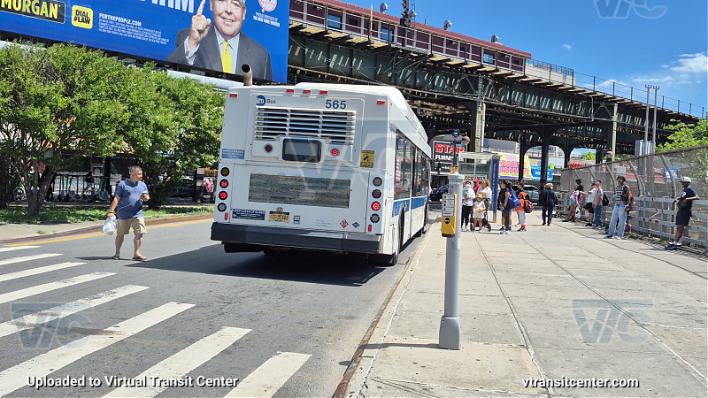 MTA New York City 565 on the T103 6 shuttle 
2012 NFI C40LF #565 on the T103 6 shuttle 
