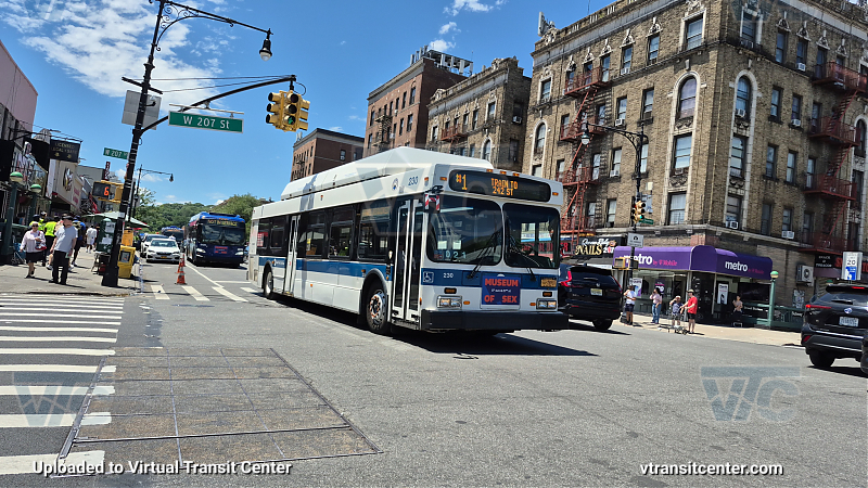 MTA New York City 230 on the 1 shuttle 
2011 NFI C40LF #230 on the 1 shuttle 
