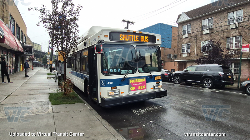 New York City Transit Bus #490 on the T453 3 shuttle 
New York City Transit Bus #490 on the T453 3 shuttle 
