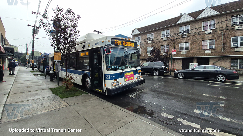 New York City Transit Bus #490 on the T453 3 shuttle 
New York City Transit Bus #490 on the T453 3 shuttle 
