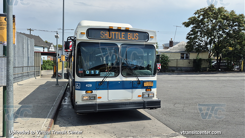 New York City Transit #429 on the T427 L shuttle 
New York City Transit #429 on the T427 L shuttle 
