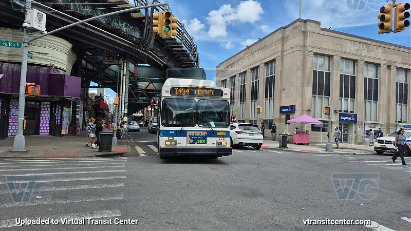 New York City Transit #465 on the T434 J shuttle 
New York City Transit #465 on the T434 J shuttle 
